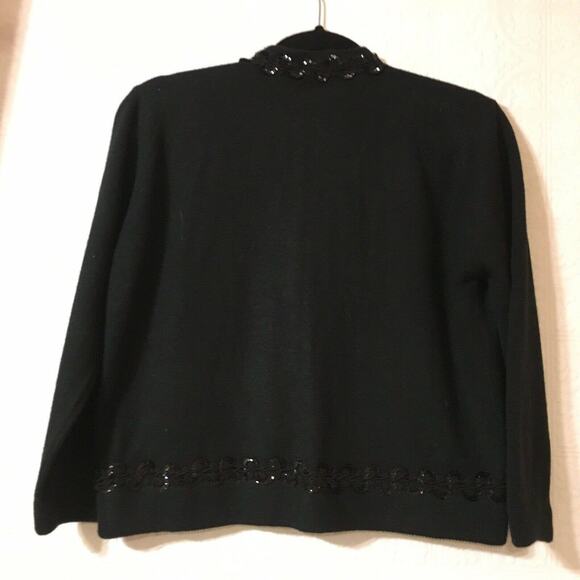 Sidney Gould Size Medium Cashmere Sweater Black Women's  bling - Picture 3 of 9